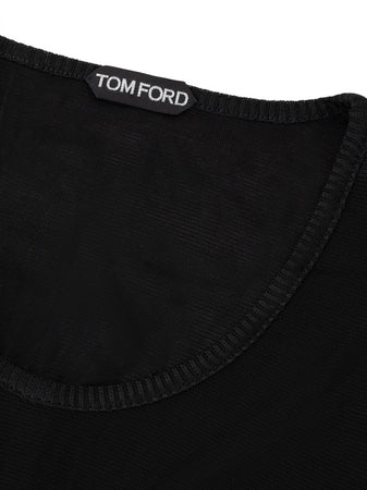 Tom Ford Top smanicato semitrasparente da donna