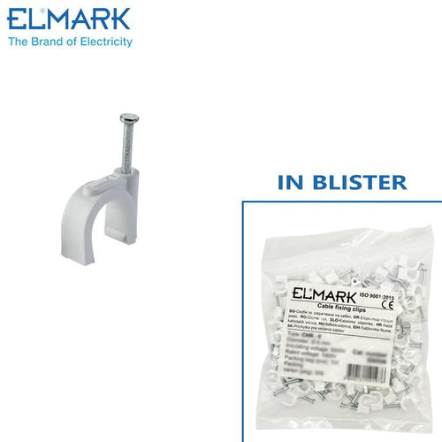 Graffette Fissa Cavo Bianche Mm 7 Conf Pz100