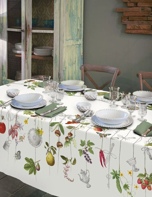 Tovaglia Granny in stampa digitale 100% panama di cotone – Tessitura Randi