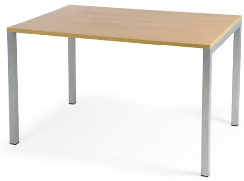 Tavolo da mensa gambe in tubo di acciaio e piano da 6 persone cm. 160x80