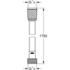 Flessibile doccia - GROHE VitalioFlex 287422432 - 1,75 m - Antipiega e torsione - Attacco universale - Superficie liscia - Nero opaco