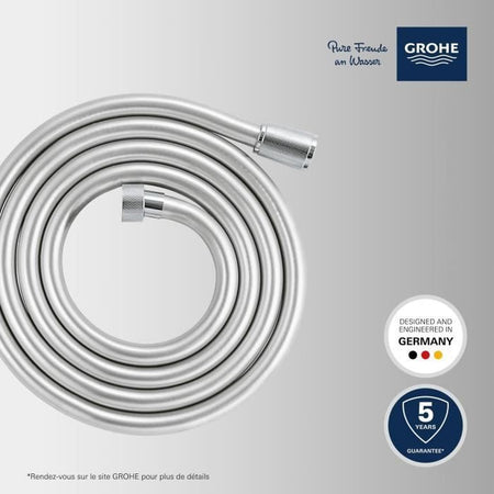Flessibile doccia - GROHE VitalioFlex 27507001 - 2m - Antipiega - Antitorsione - Attacco universale - Superficie liscia - Cromo