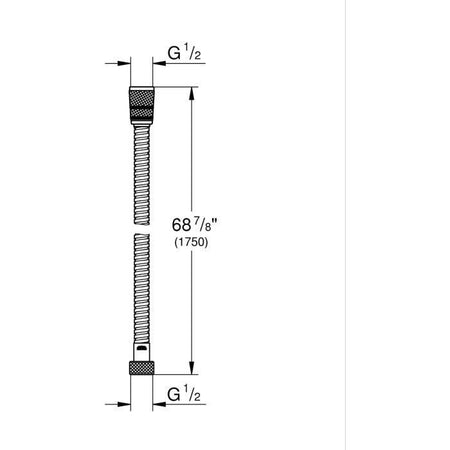 Flessibile doccia - GROHE - 22100000 - 1,75 m - VitalioFlex - Metallo