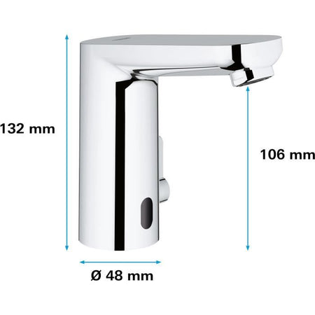 GROHE Miscelatore lavabo da piano a infrarossi - Get E - 6 V - Cromo