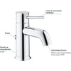 GROHE - Miscelatore monocomando per lavabo - Taglia S