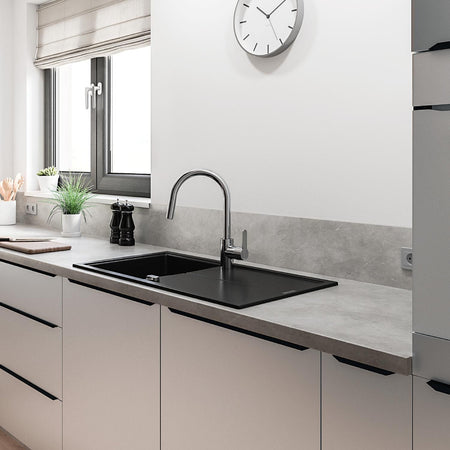 Rubinetto cucina - Cromo - Bocca a C - Bocca alta - Rotazione 150 - GROHE Get - 31494001