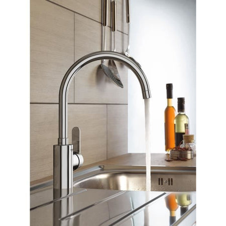 Rubinetto cucina - Cromo - Bocca a C - Bocca alta - Rotazione 150 - GROHE Get - 31494001