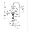 Rubinetto cucina - Cromo - Bocca a C - Bocca alta - Rotazione 150 - GROHE Get - 31494001