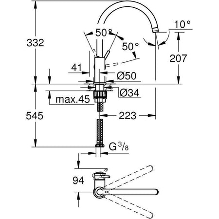 Grohe - Sink Monocommande Mixer