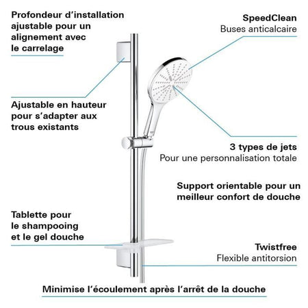 Set di doccia 3 getti con bar - Grohe