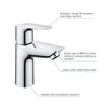 Rubinetto da bagno - GROHE Start Edge - 23898001- Taglia S - Senza piletta - Cromo