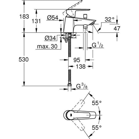 GROHE - Miscelatore monocomando vasca/doccia