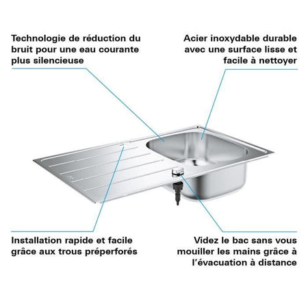 Lavello - acciaio inox - GROHE