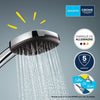 Set doccia con soffione 2 getti, supporto e flessibile - GROHE Vitalio Comfort 110 26399001 - Selezione facile - Risparmio idrico