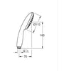 Soffione doccia - GROHE Vitalio Start 110 27940001 - 1 getto pioggia - Risparmio idrico - Processo anticalcare - Cromo