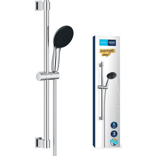 Set doccia con soffione 3 getti, asta e flessibile - GROHE Vitalio Start 110 26032001 - Selezione facile - Risparmio idrico