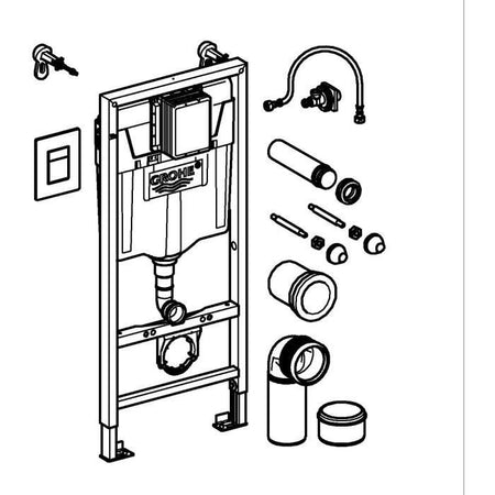 Solido pack 3 in 1 per WC - Altezza di installazione 1,13 m - GROHE - 38811KF0