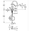 Rubinetto cucina - Cromo - Bocca alta a C - Aeratore estraibile - Rotazione 360 - Limitatore di portata - GROHE Start Curve - 30562000