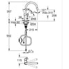 Rubinetto cucina - Cromo - Bocca alta a C - Aeratore estraibile - Rotazione 360 - Limitatore di portata - GROHE Start Flow - 30569000