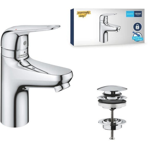 Miscelatore monocomando - GROHE - 24319001 - Lavabo Swift - Con sicurezza bambini - Taglia S