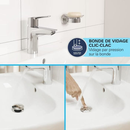 Miscelatore monocomando - GROHE - 24327001 - Lavabo Swift - Con sicurezza bambini - Taglia M