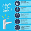 Miscelatore monocomando - GROHE - 24327001 - Lavabo Swift - Con sicurezza bambini - Taglia M