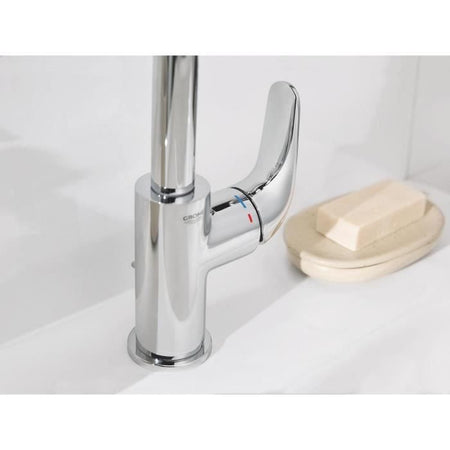 Miscelatore monocomando lavabo - GROHE Swift - 24330001 - Cromo - Taglia L - Bocca alta - Risparmio idrico