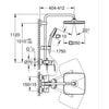 Colonna doccia con miscelatore monocomando - Risparmio idrico - GROHE Vitalio Comfort 250 - Cromo - 26985001
