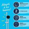 Set doccia con soffione a 2 getti, asta e flessibile - GROHE Vitalio Comfort 110 26928001 - Selezione facile - Risparmio idrico
