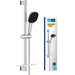 Set doccia con soffione a 2 getti, asta, flessibile e mensola - GROHE Vitalio Comfort 110 26929001 - Risparmio idrico - Cromo