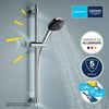Set doccia con soffione 3 getti, asta e flessibile - GROHE Vitalio Comfort 110 26096001 - Selezione facile - Risparmio idrico