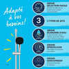 Set doccia con soffione 3 getti, asta e flessibile - GROHE Vitalio Comfort 110 26096001 - Selezione facile - Risparmio idrico