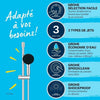 Set doccia con soffione 3 getti, asta 90 cm e flessibile - GROHE Vitalio Start 110 26956001 - Risparmio idrico - Cromo