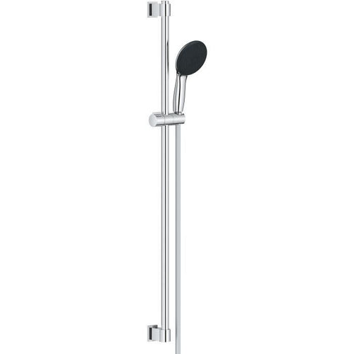 Set doccia con soffione 3 getti, asta 90 cm e flessibile - GROHE Vitalio Start 110 26956001 - Risparmio idrico - Cromo