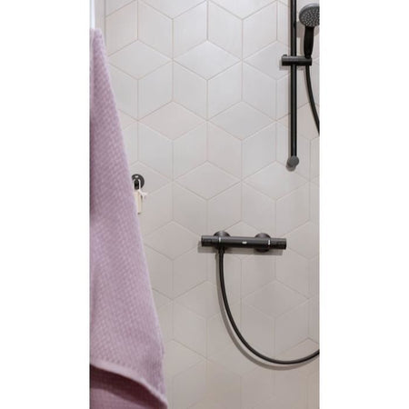 Miscelatore termostatico per doccia - GROHE Precision Start - 345942430 - Nero opaco - Montaggio a parete esterna - Risparmio idrico