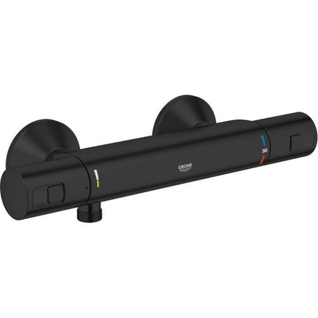Miscelatore termostatico per doccia - GROHE Precision Start - 345942430 - Nero opaco - Montaggio a parete esterna - Risparmio idrico