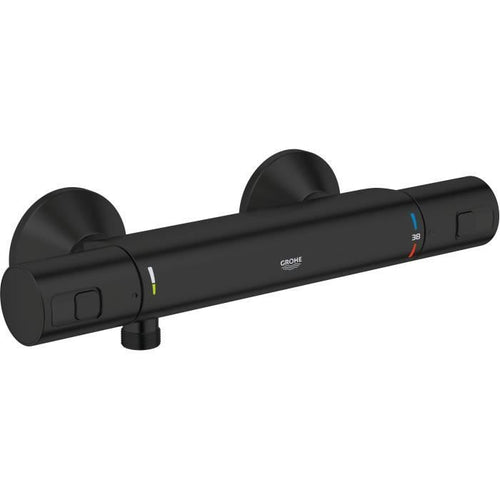 Miscelatore termostatico per doccia - GROHE Precision Start - 345942430 - Nero opaco - Montaggio a parete esterna - Risparmio idrico