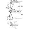 GROHE Miscelatore monocomando per lavello con doccetta estraibile Minta 32168000
