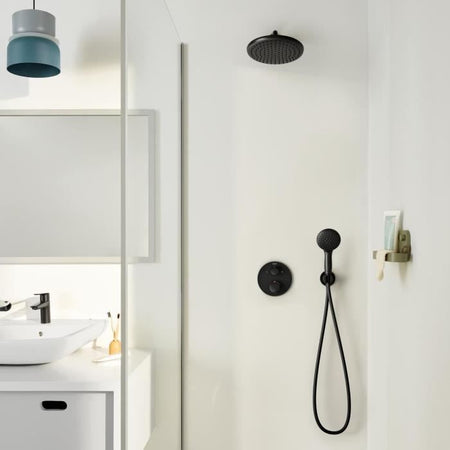 Set doccia incasso - 1 + 2 getti - Miscelatore termostatico - GROHE - 348832430 - Nero