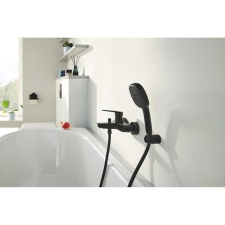 Soffione doccia - GROHE Vitalio Comfort 110 263972431 - 2 getti (Pioggia/Stimolante) - Selezione facile - Risparmio idrico - Nero opaco