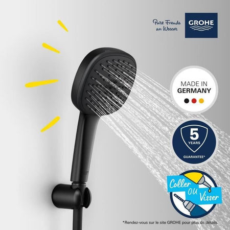 Set doccia con soffione 2 getti, supporto e flessibile - GROHE Vitalio Comfort 110 263992431 - Selezione facile - Risparmio idrico