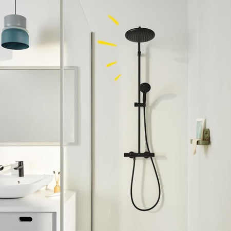 Colonna doccia con miscelatore termostatico - Risparmio idrico - GROHE Vitalio Start System 250 - Nero opaco - 266772431