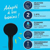 Soffione doccia - GROHE Vitalio Start 110 279462431 - 2 getti (Pioggia/Stimolante) - Risparmio idrico - Processo anticalcare - Nero opaco