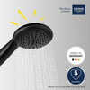 Soffione doccia - GROHE Vitalio Start 110 279462431 - 2 getti (Pioggia/Stimolante) - Risparmio idrico - Processo anticalcare - Nero opaco