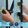 Set doccia con soffione a 2 getti, asta da 60 cm e flessibile da 1,75 m - GROHE Vitalio Start 110 279482431 - Risparmio idrico - Nero Opaco