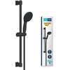 Set doccia con soffione a 2 getti, asta da 60 cm e flessibile da 1,75 m - GROHE Vitalio Start 110 279482431 - Risparmio idrico - Nero Opaco