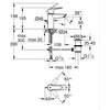 Miscelatore monocomando lavabo - GROHE Start - 242092432 - Nero opaco - Taglia S - Risparmio idrico - Estraibile e scarico
