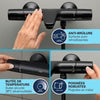 Miscelatore termostatico per vasca/doccia - GROHE Precision Trend - 1022162432 - Nero opaco - Montaggio a parete esterna - Risparmio idrico