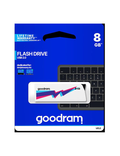 Pendrive GoodRAM 8GB UCL2 WHITE USB 2.0 - retail blister