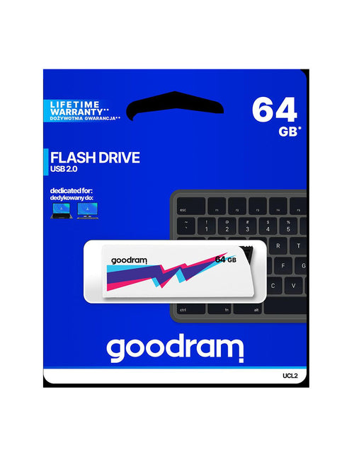 Pendrive GoodRAM 64GB UCL2 WHITE USB 2.0 - retail blister